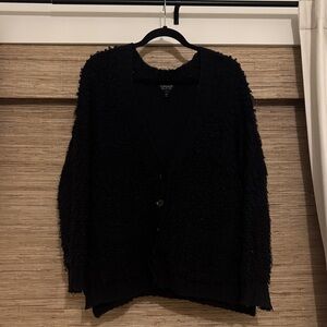 Topshop Black Textured Cardigan